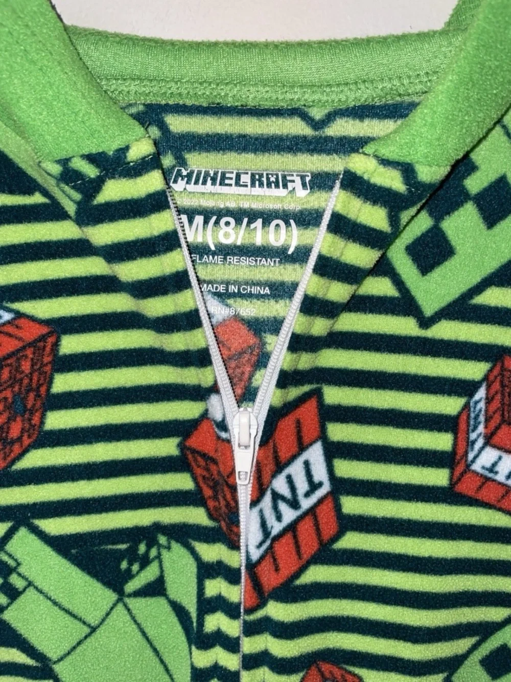 Minecraft One Piece Pajamas Size Medium
